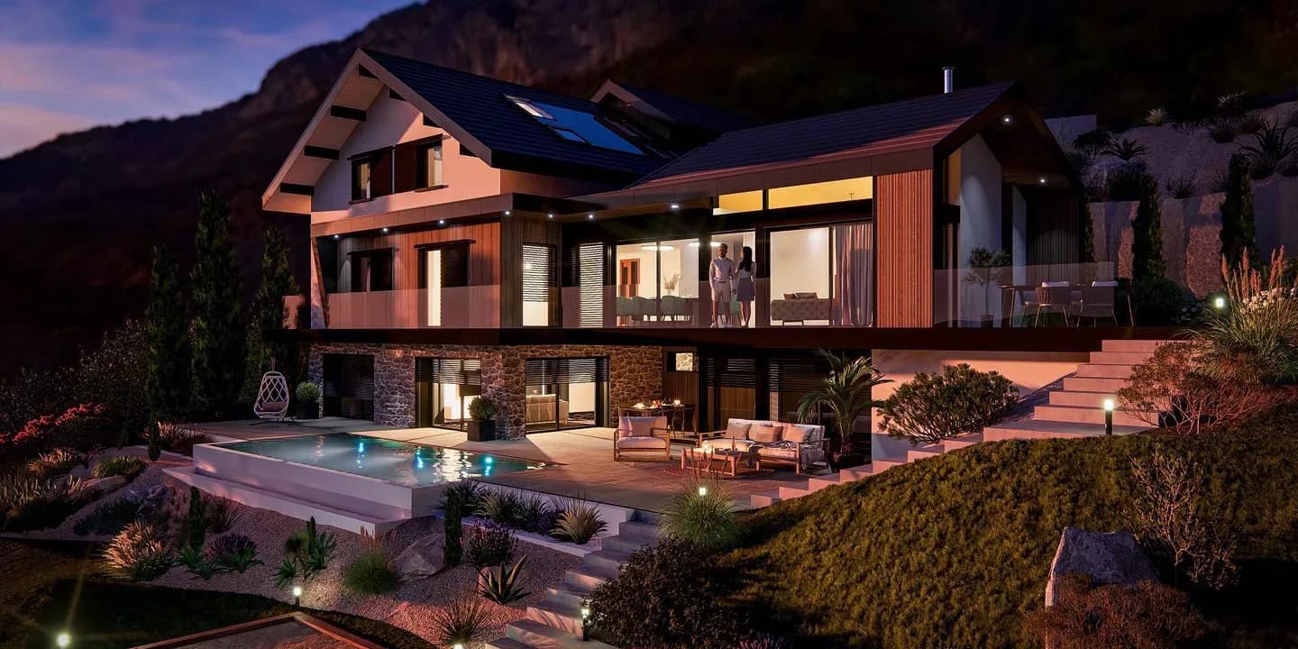 Agrandissement d'une maison par un architecte à VEYRIER-DU-LAC (74)